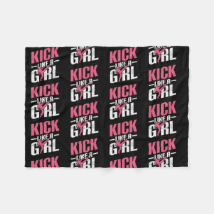 Underlig flicka Martial Arts Girl Karate Girl Fleecefilt