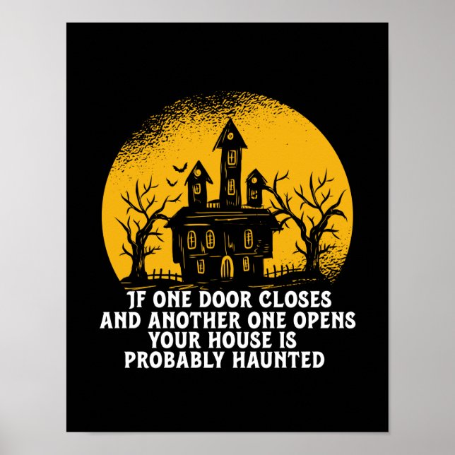 Underlig Halloween Haunted House-inspirationsoffer Poster (Framsidan)