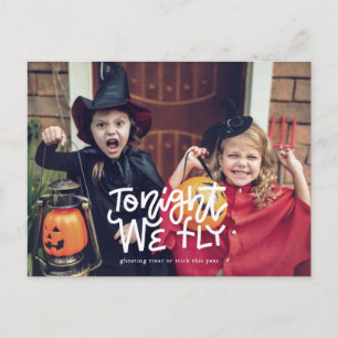 Underlig Halloween i kväll Vi Fly Bus eller godis Vykort