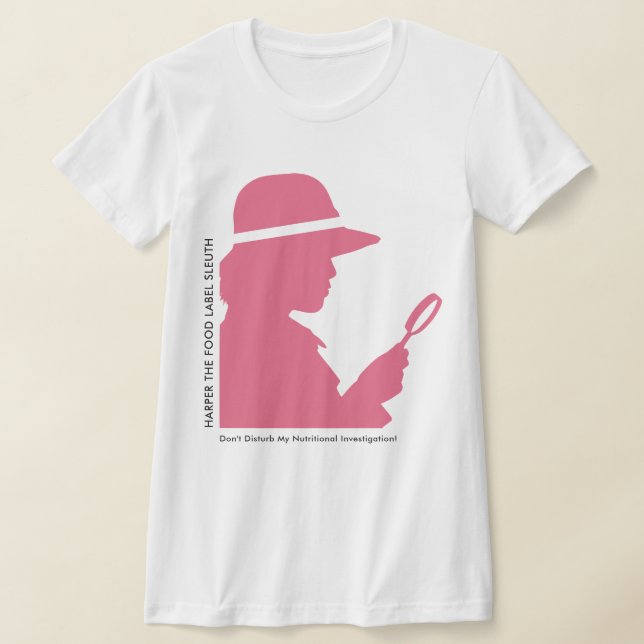 Underlig livsmedelsetikett Quip  Rosa Silhouette S T Shirt (Laydown)