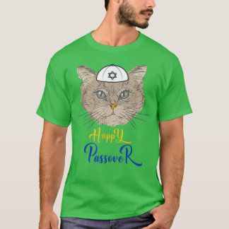 Underlig lycklig passover-katt lustig seder jewant t shirt