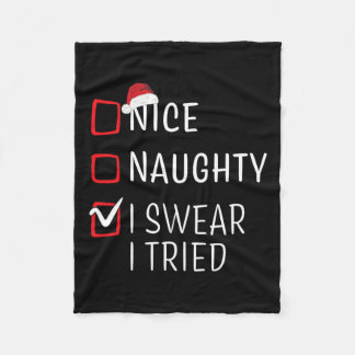 Underlig Naughty Nice-julfamiljen Pajama Manar Wom Fleecefilt