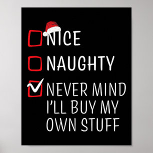 Underlig Naughty Nice-julfamiljen Pajama Manar Wom Poster