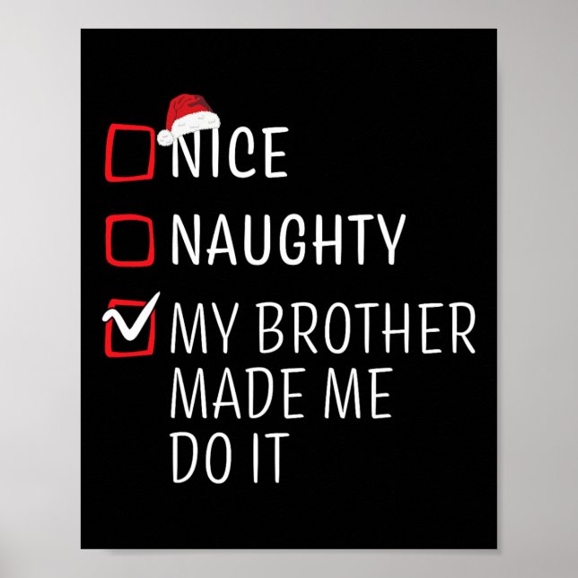 Underlig Naughty Nice-julfamiljen Pajama Manar Wom Poster (Framsidan)