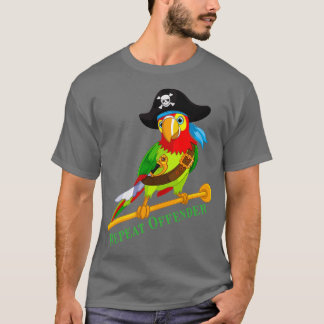 Underlig Parrot Pirat Repeat Offender T Shirt