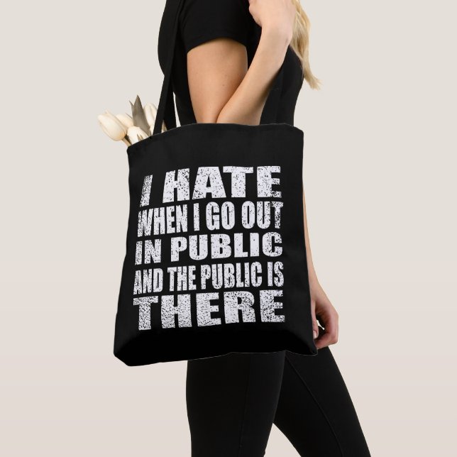 Underlig slogan vuxen humor invertera tygkasse (Närbild)