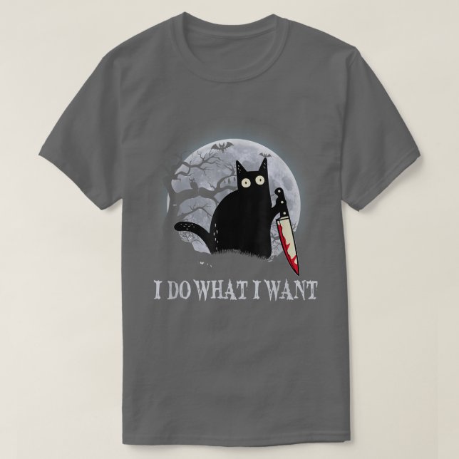 Underlig svart katt jag gör vad jag vill ha Cat Sc T Shirt (Design framsida)
