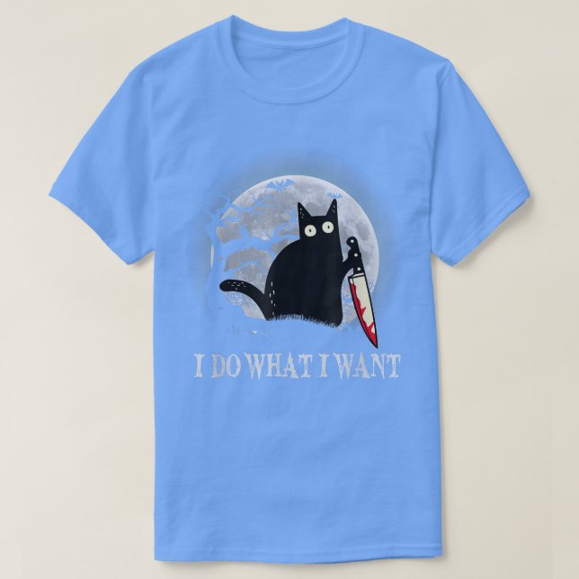 Underlig svart katt jag gör vad jag vill ha Cat Sc T Shirt (Design framsida)