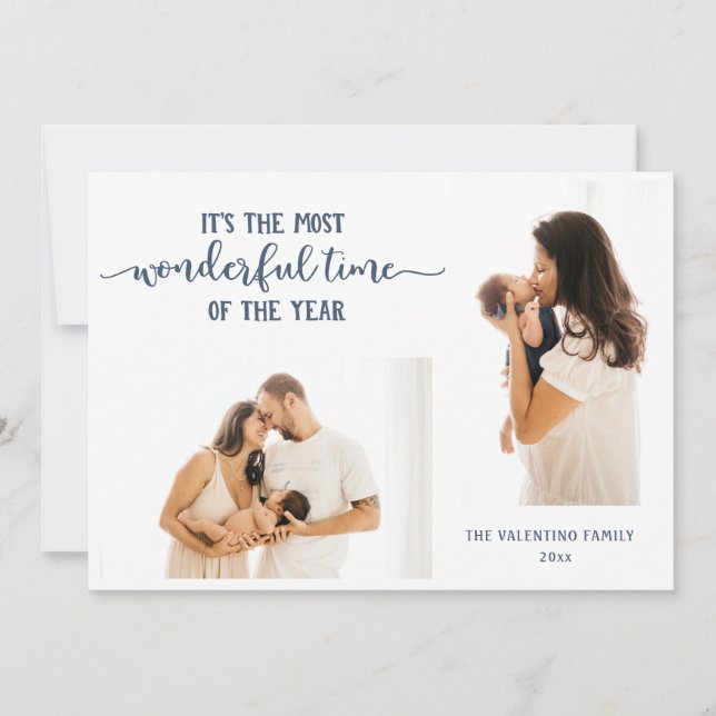 Underlig tid för år 2-foto julkort (Framsida)