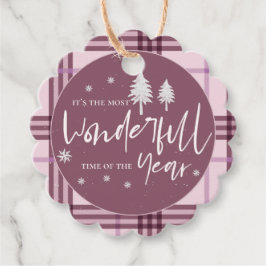 Underlig tid på året Rosa Plade Jul Gåvor Etiketter