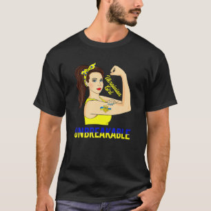 Underlig Ukrainsk Women Girl Unbryable Ukraina Fla T Shirt
