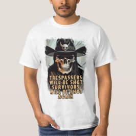 Underlig Vilda western Cowboy som säger Skull sher T Shirt