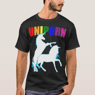 Underlig Vuxen Gay Dirty Unicorn InLämplig Naught T Shirt