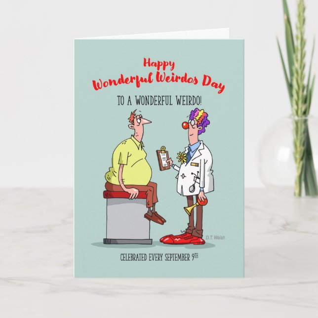 Underlig Weirdos-dag september 9800 Doktor Helgkort (Framsida)