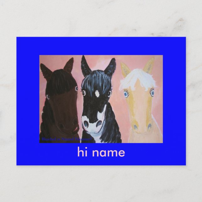 Underliga hästkort Anpassa Vykort (Framsida)