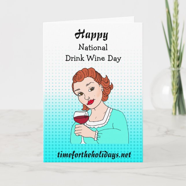 Underliga Helgdagar nationaldagen för drink Vin Kort (Framsida)