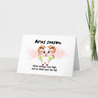 Underligt årstid Zodiac-födelsedagskort Tack Kort