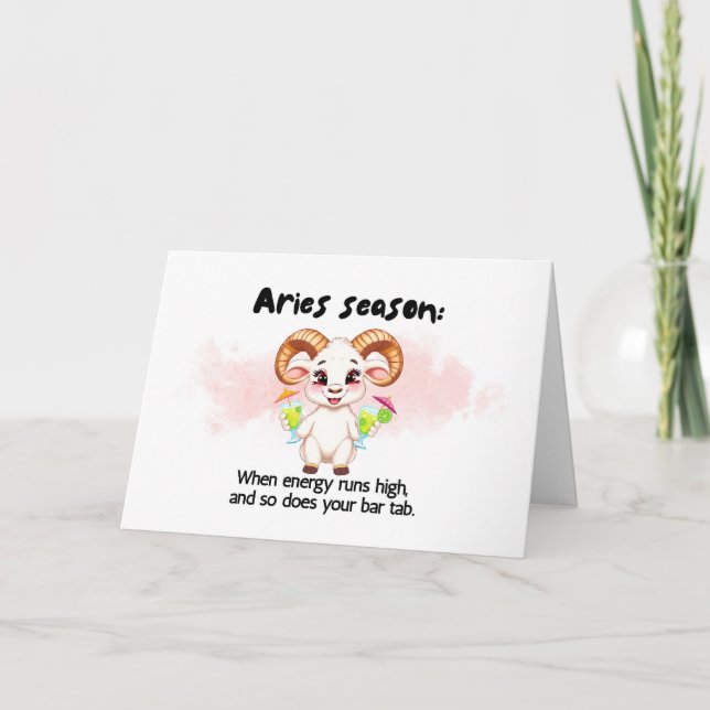 Underligt årstid Zodiac-födelsedagskort Tack Kort (Framsida)