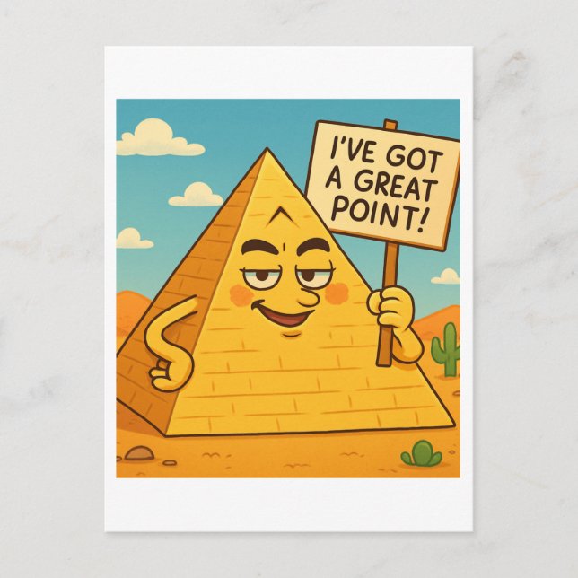 Underligt egyptiskt Pyramid Joke Postcard Vykort (Framsida)