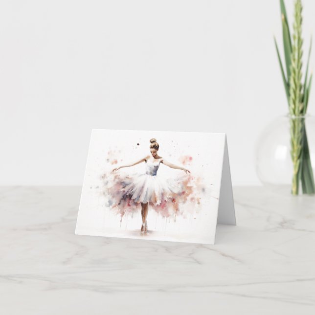 Underligt Elegant Ballet Dancer BLANK Kort (Framsida)