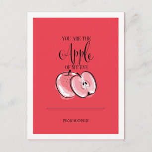 Underligt Fruit Pun Apple Valentine-vykort Helg Vykort