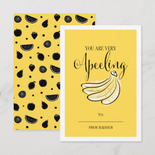 Underligt Fruit Pun Banana-kort för alla hjärtkort Inbjudningar