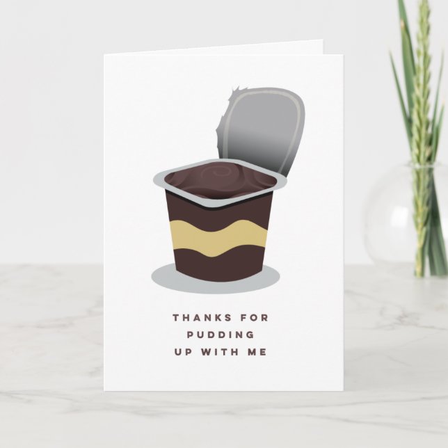 Underligt hälsningskort för Retro Pudding Teacher Kort (Framsida)