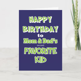 Underligt hälsningskort för Syskon-födelsedag Kort