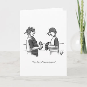 Underligt New Yorker Stil Blank Greeting Card Kort