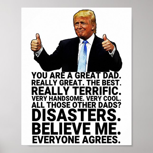 Underligt Trump Far-födelsedagskort Poster (Framsidan)