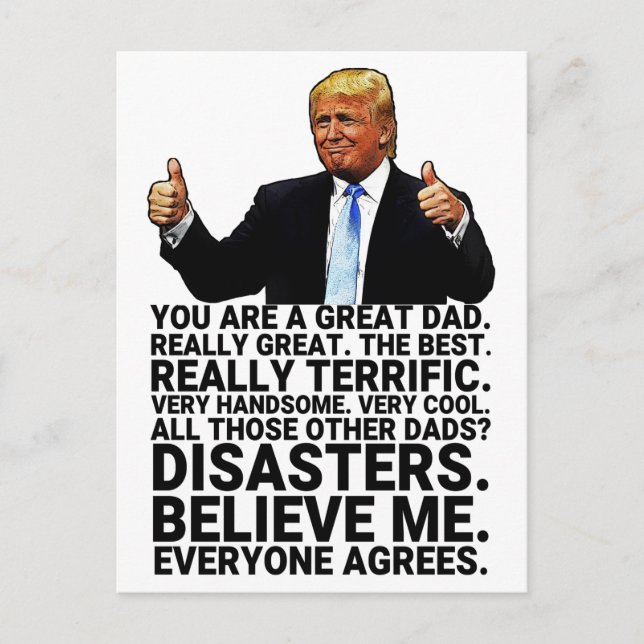 Underligt Trump Far-födelsedagskort Vykort (Framsida)