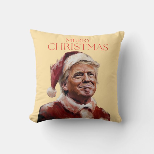 Underligt Trump Jultomten-julkort Kudde (Framsida)