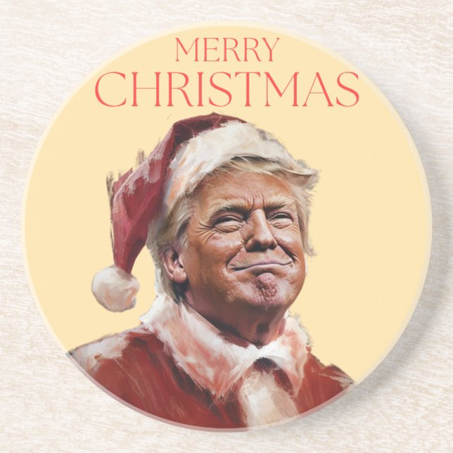 Underligt Trump Jultomten-julkort Underlägg (Framsidan)