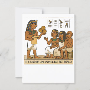 Underligt vykort för Egyptens valuta Humor