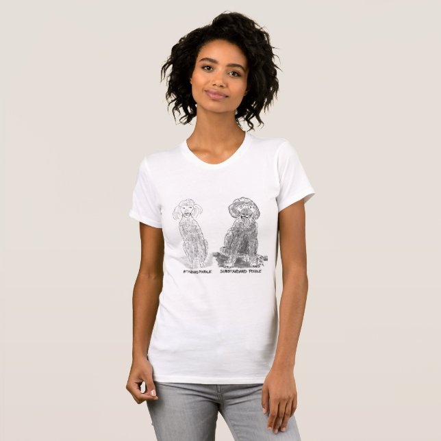 Undermålig pudel t-shirt (Hel framsida)