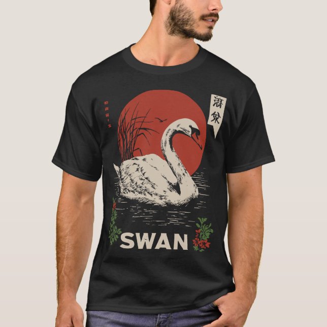 Undermålig Vintage för serenity Svan Sjö T Shirt (Framsida)
