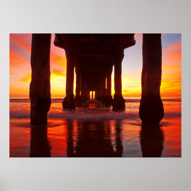 Underneath Manhattan Beach Pier Poster (Framsidan)