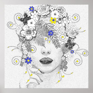 Underordnad blomma poster