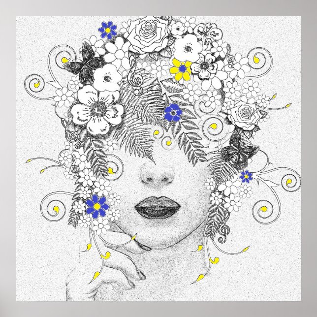 Underordnad blomma poster (Framsidan)