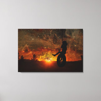 Underordnad i Däck-Kanvastrycket med stoppat  Canvastryck