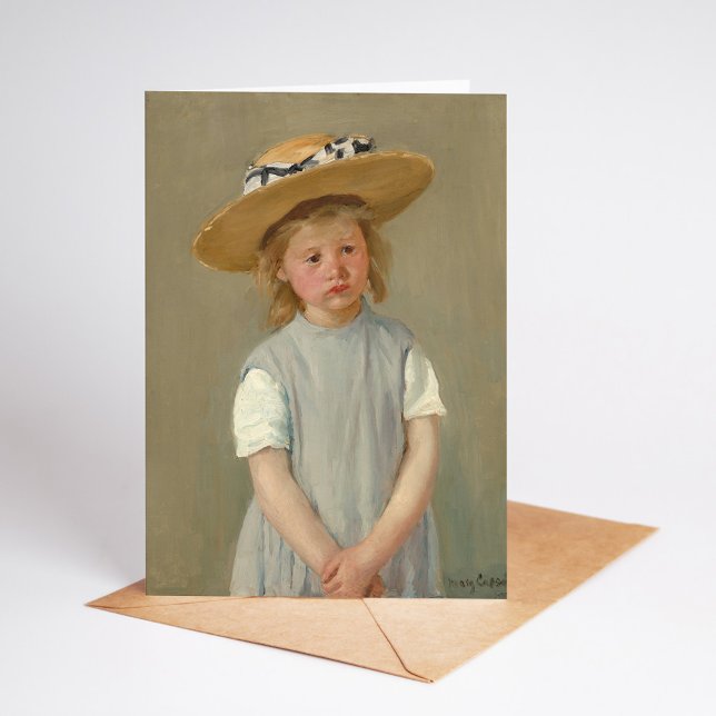 Underordnad i en straw Hat | Mary Cassatt Kort (Skapare uppladdad)