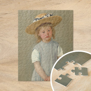Underordnad i en straw Hat Mary Cassatt Pussel