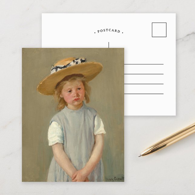 Underordnad i en straw Hat | Mary Cassatt Vykort (Skapare uppladdad)