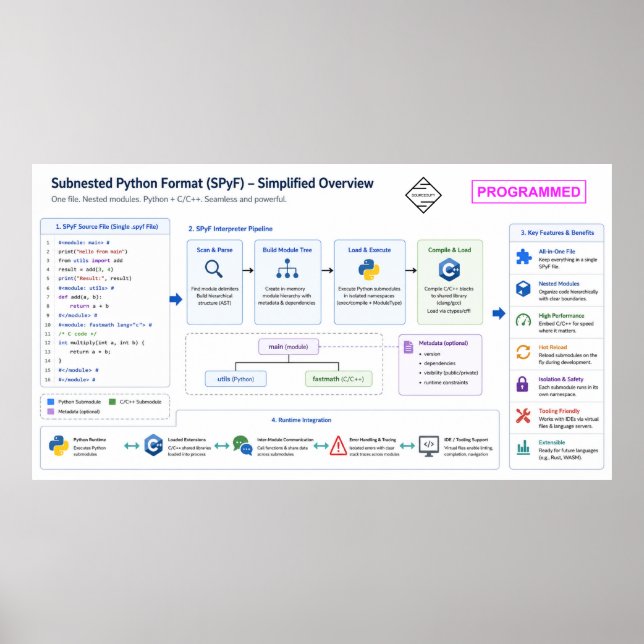Underordnad Python-format Poster (Framsidan)