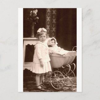 Underordnad vintage Fotografi med Pram Vykort