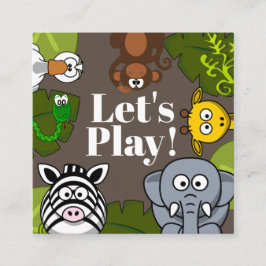 Underordnat för Roligtar för uppspelning Fyrkantigt Visitkort