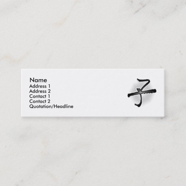 Underordnat Råtta-profilkort Mini Visitkort (Framsida)