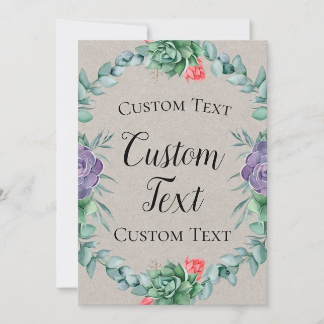 Underordnat välkomsttecken 5x7" inbjudningar (Framsida)