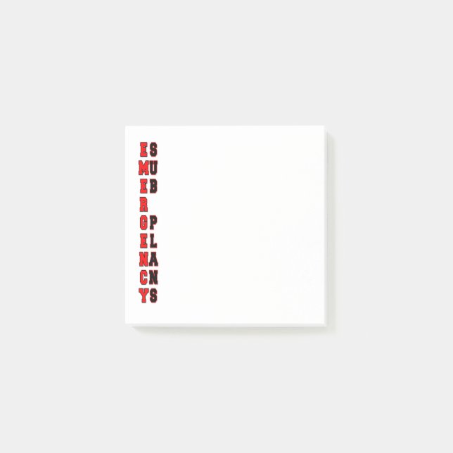 Underplaner för akut post-it block (Framsida)