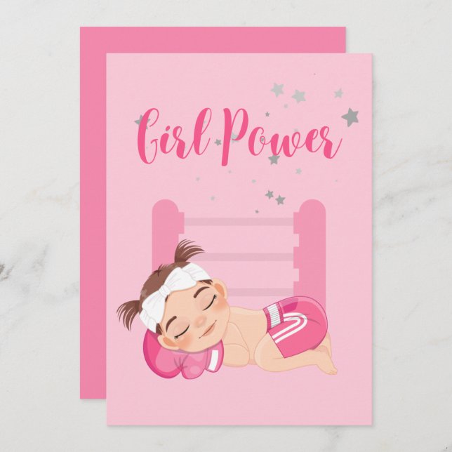 Underrättelsekort för baby i- meddelande (Fram/baksida)